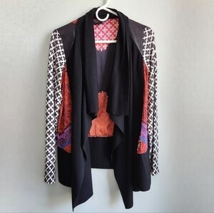 Hale Bob Open Front Cardigan Silk Backside Size XS